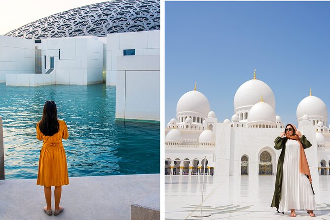 From Dubai: Abu Dhabi Day Tour with Grand Mosque & Louvre Museum - Leaving Dubai in an air-conditioned vehicle