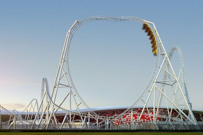 From Dubai: Ferrari World Return Shared Transfer Service - Arriving at Ferrari World and the other Yas Island parks