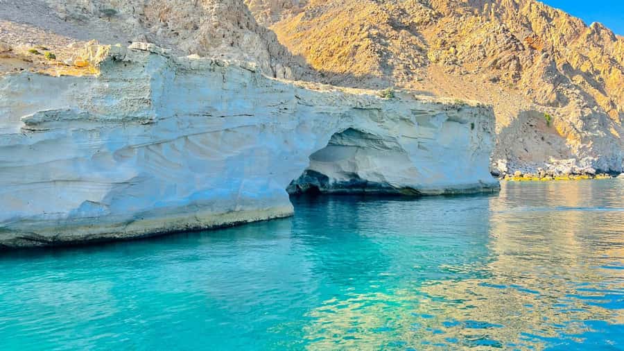 From Dubai/Sharjah/RAK: Dibba Musandam Trip & Dhow Cruise - Swimming, Snorkeling, Kayaking, and the Beach Stop