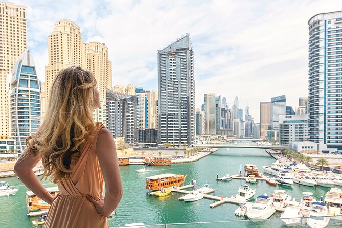 Full Day Dubai City Tour with At the Top Burj Khalifa Ticket - Dubai Marina and the first look at the new city