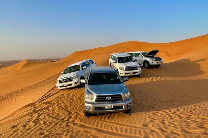 Guided Desert Safari with Dinner and Quad Biking in Dubai - Barbecue dinner, fruit, dessert, and soft drinks