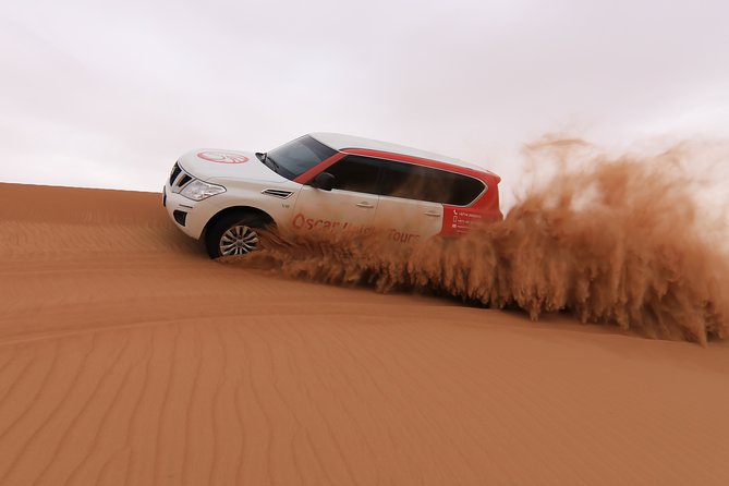 High Red Dunes with Camel Ride, Sandboarding, Falcon Show and VIP BBQ Dinner - Red dune bashing in Lahbab