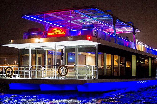 Luxury Dhow Cruise Dubai: Skyline Views & Fine Dining Experience - Dubai Marina after dark