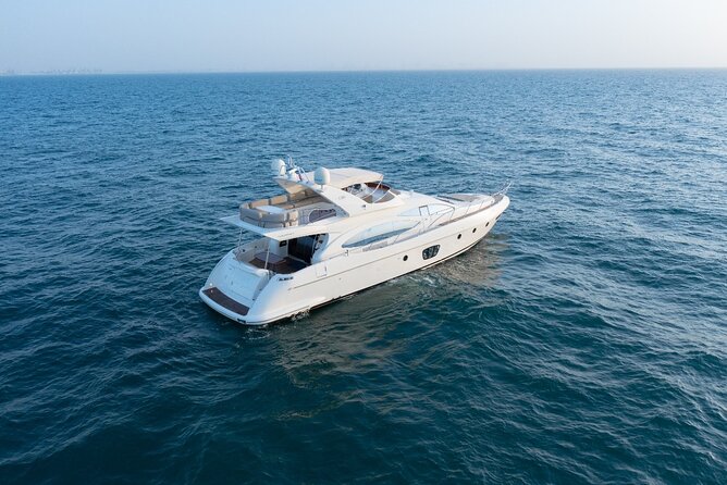 Luxury Yacht Private Rental from Dubai Marina - The best time for skyline photographs