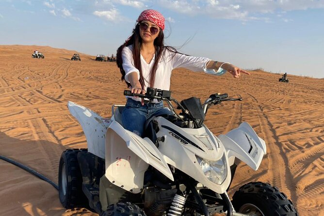 Morning Desert Safari, Quad Bike, Dunes Bashing and Camel Ride - Desert Photos in the Morning Light