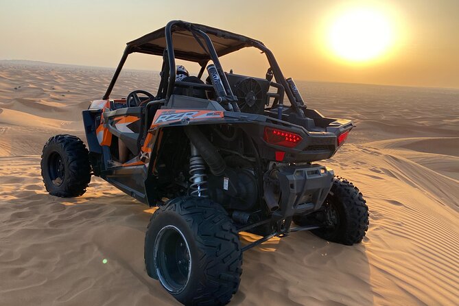 Morning Desert Safari with Buggy Ride & Sandboarding – Shared Car - Sandboarding and the high dune photo stop
