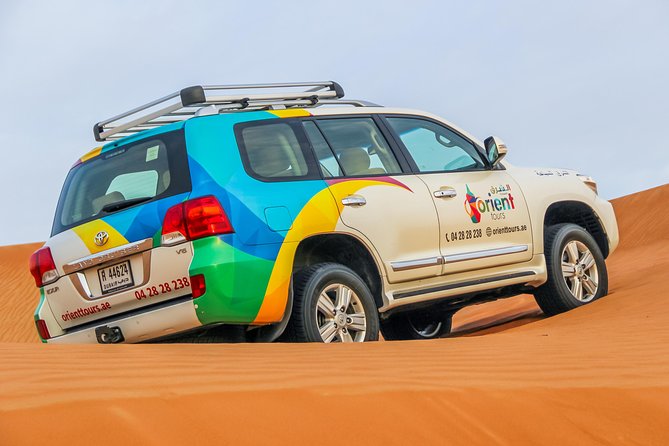 Morning Dubai Desert Safari with Camel Ride & Sand boarding - Tire pressure, rolling dunes, and photo stops