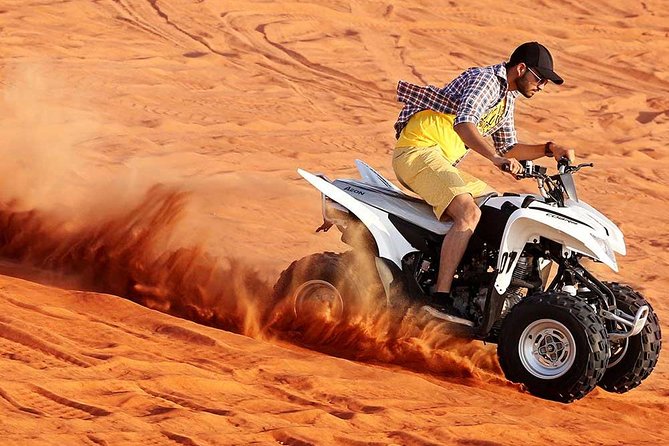 Morning Red Dunes Desert by Quad Bike, Dune Bashing, Camel Ride & Sandboarding - Hotel pickup and the four-hour schedule