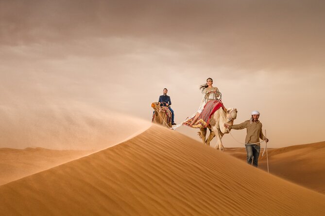 Morning Thrill: Exciting Desert Safari Adventure Camel Ride Dubai - Dune bashing across Lahbab