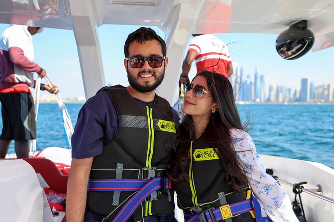 Parasailing in Dubai with Palm Jumeirah and JBR Beach views - Heat, timing, and the best time to go
