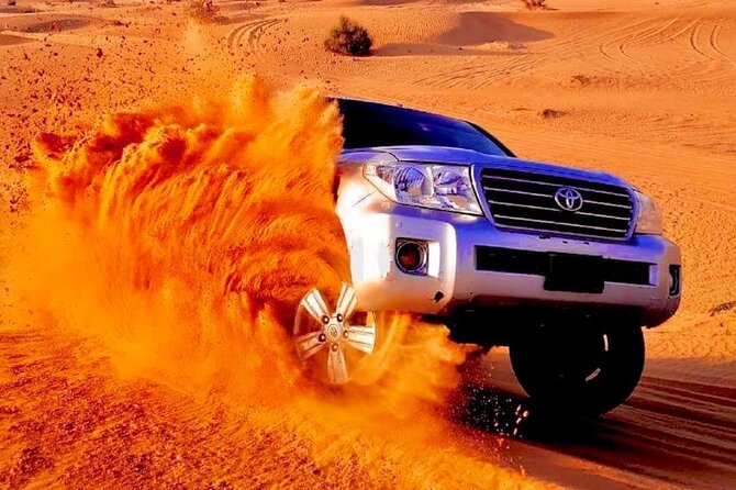 Premium Desert Safari Dubai : Dune Bashing, Camel Ride with BBQ - Key points at a glance