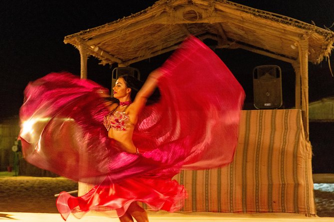 Premium Dubai Desert Safari with BBQ Dinner in the Red Dunes - Tanoura, Belly Dancing, and the Campfire Program