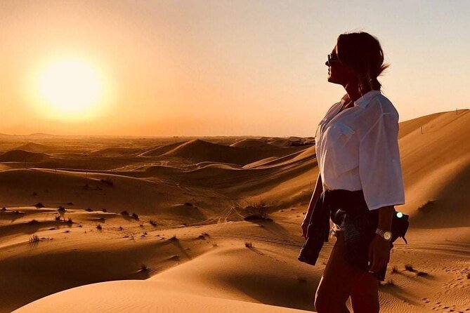 Premium Red Dunes Safari | Camel Ride | Dune Bashing | Sand Ski - Tanoura, fire, Khaleeji, and belly-dance shows