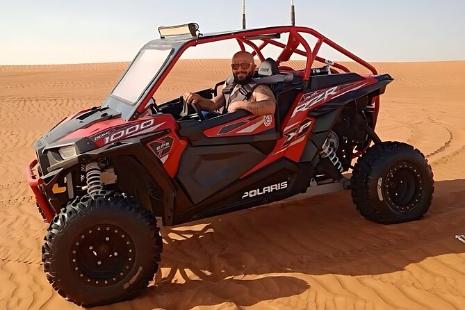 Private 2 Seater polaris Dune Buggy in Red Dunes(AL Faya Desert ) - Sandboarding adds a simple second challenge