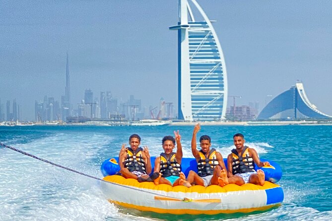 Private 60-min Group Tubing on Speedboat in Dubai - The tubing session: simple rules, plenty of competition