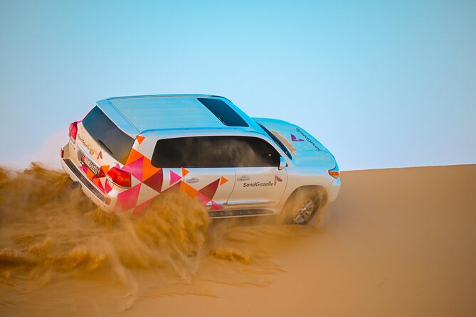 Private Dune Bashing in Abu Dhabi - Morning Desert Safari - Preparing the Land Cruiser for soft sand