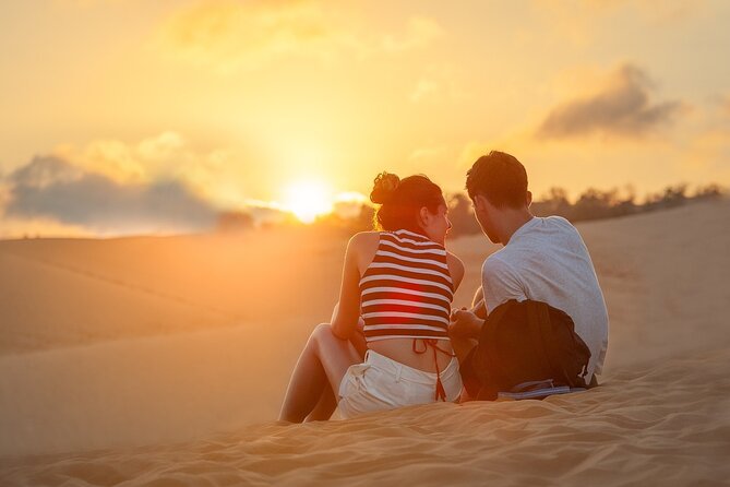 Private Morning Desert Safari Dubai with Dune Bashing & Sandboard - Sunrise over Lahbab’s golden dunes