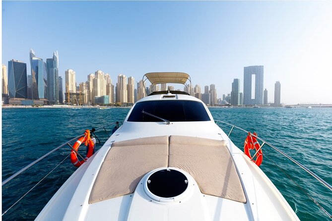 Private Yacht Cruising Rental from Dubai Marina - Atlantis and Palm Jumeirah from the sea