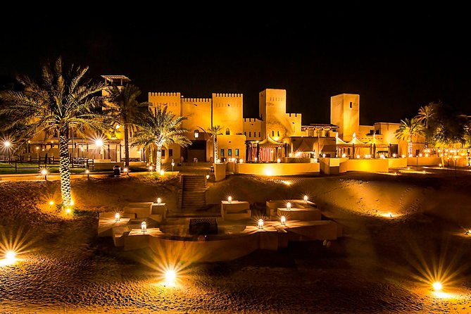 Sahara Arabian Desert Dinner Experience with Transport from Dubai - Sunset views before the buffet