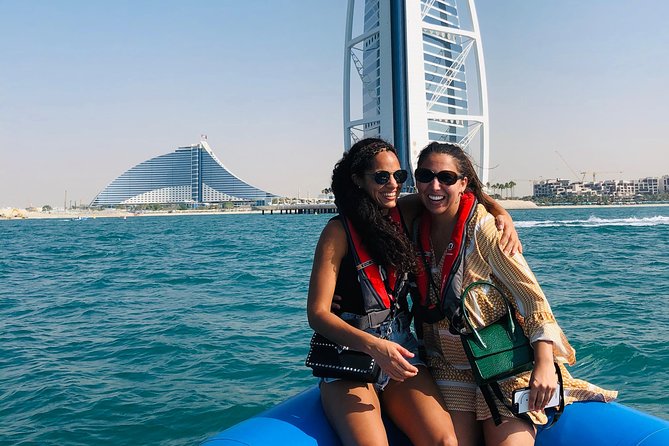 Speedboat Dubai: 60 Mins Guided Burj Al Arab & Atlantis Tour - Burj Al Arab from the water