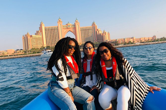 Speedboat Dubai: 60 Mins Guided Burj Al Arab & Atlantis Tour - The Burj Khalifa and Dubai skyline views