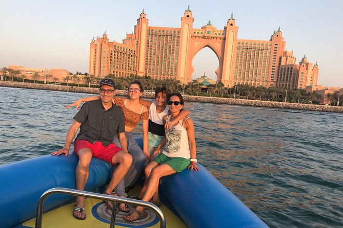 Speedboat Dubai: 60 Mins Guided Burj Al Arab & Atlantis Tour - Photos, water, and useful onboard extras