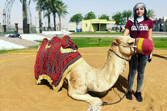 Sunset Desert safari with Camel Ride Sand Board & BBQ Dinner - Evening camp at Al Awir