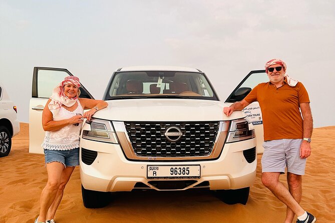 Sunset Desert safari with Camel Ride Sand Board & BBQ Dinner - Leaving Dubai for Al Lahbab’s red dunes