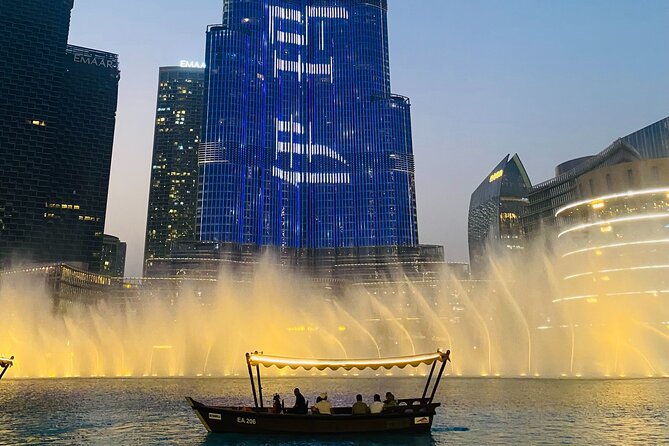 Traditional Abra Ride and Dubai Fountain Show at Burj Lake - The $9 price and what you actually receive