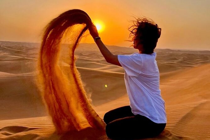 VIP Dubai Desert Safari with Quadbike,Sandboarding & BBQ dinner - Sandboarding on the dune slopes