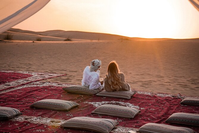 VIP Dubai Sunset Desert Safari: Camel Ride, BBQ, Unlimited Spirit - Belly dance, Tanoura, and the evening program