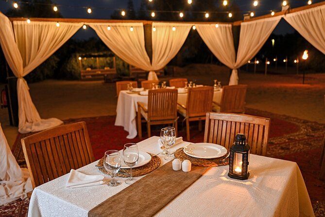 VIP Dubai Sunset Desert Safari: Camel Ride, BBQ, Unlimited Spirit - A sunset stop with sparkling date juice